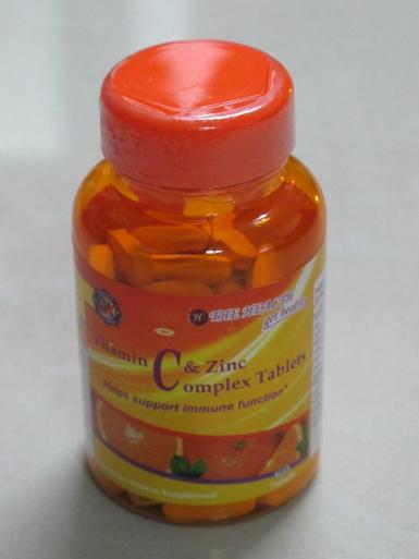 วิตามินซี ซิงค์ กระปุกใส Vitamin C+ Zinc Complex Tablets บรรจุ 60 เม็ด