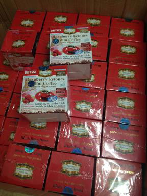 ราสเบอรี่ คีโตน สลิม กาแฟ Raspberry ketones กล่องแดง 10ซอง